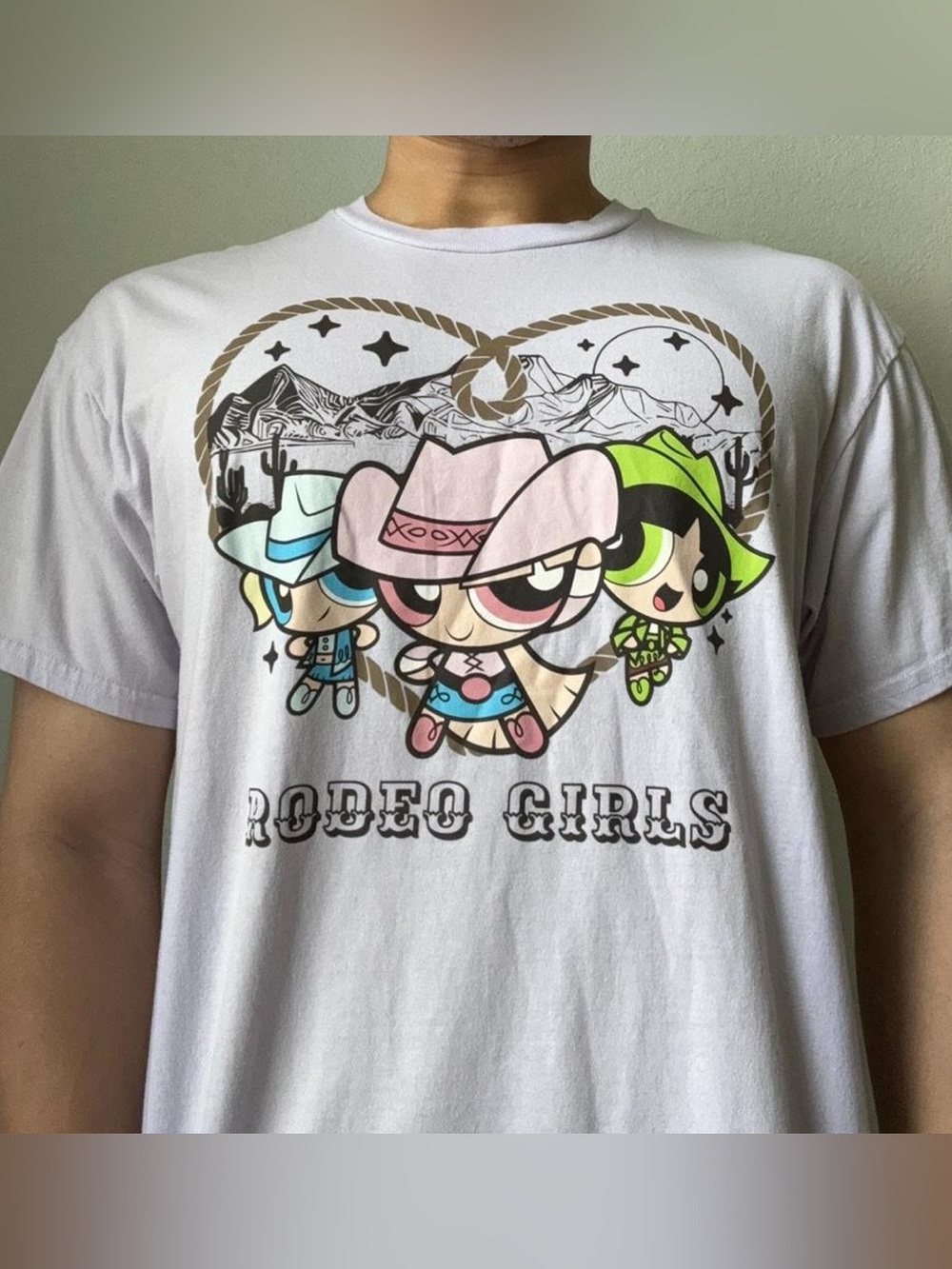 Powerpuff Girls Rodeo Graphics Purple Tee Shirt